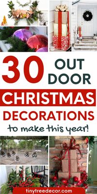 Need some festive Christmas decor for your front yard or porch but you're on a budget? Make these homemade outdoor Christmas decorations yourself! Using wood, lights or nature inspired elements, you can create cute decorations for cheap!