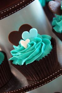 Heart Cupcakes - white frosting, colored hearts