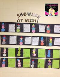 Snowmen at Night Bulletin Board: Sequencing activities