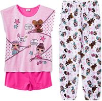 Amazon.com: LOL Surprised Pajamas for Girls Set 3 Piece Doll Pattern Pant Shirt Short Surprised Sleep Set (Small 6/6X): Clothing