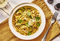 This pasta recipe features corn, zucchini, lemon, garlic, and ricotta for the ultimate 20-minute summer pasta dinner.