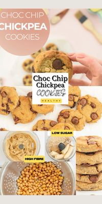 These chocolate chip chickpea cookies are DELICIOUS, low in sugar high in fiber and are loaded with plantbased protein from the chickpeas, Yes you heard right, These are chickpea cookies! Allergy friendly free from wheat, dairy, eggs and nuts. Perfect for lunchboxes!