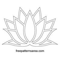 Lotus Flower Lineout Cutable Craft Template