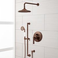 Cooper Shower System with 8" Rainfall Shower and Hand Shower - Oil Rubbed Bronze | Signature Hardware