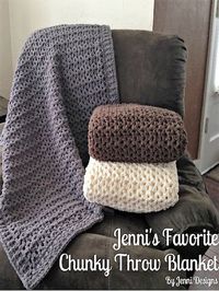 Free Crochet Pattern: Jenni's Favorite Chunky Throw Blanket