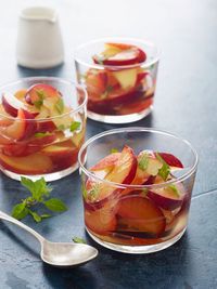 Stone Fruit with Ginger-Lime Syrup and Mint - Once Upon a Chef