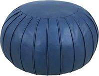 Amazon.com: Thgonwid Handmade Foot Stool Ottoman Faux Suede Poufs 21.6" x 13" -Round Storage Floor Cushion Footstool for Living Room, Bedroom and Wedding, Unstuffed, Deep Grey : Home & Kitchen