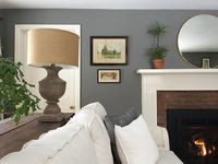 Wall paint color: Chelsea Gray by Benjamin Moore. Picture by @stonewallfarmhouse.