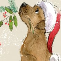 Dad Quality Christmas Card Charming Illustration 150 X 150mm 'absolutely Barking' Range Chocolate Labrador Made in UK ABX120 - Etsy UK