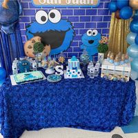 Cookie Monster Birthday Party Backdrop Personalized Step & Repeat - De – Banners by Roz