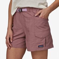 These heritage-inspired shorts are made of 95% nylon (65% recycled)/5% spandex with a DWR (durable water repellent) finish. Inseam is 4". Fabric Details Made of durable 95% nylon (65% recycled)/5% spandex with a DWR (durable water repellent) finish that sheds light moisture Elasticized Waist Elasticized waistband with grosgrain tab for an adjustable fit Fit Details Back yoke for a flattering fit Pocket Details Two slash front pockets secure with zippers Pocket Details Two drop-in side pockets wi