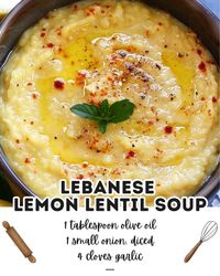 Speedy Recipes | Lebanese Lemon Lentil Soup | Facebook