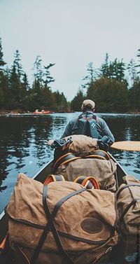 Canoeing into the Boundary Waters Canoe Area Wilderness in May 2016 on a Wilderness Year Resupply Trip. Frost River canoe packs made in Minnesota to be fit for the field for years