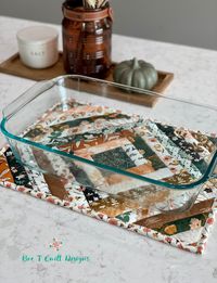 Casserole Dish Hot Pad- Quilted Gift For Christmas - Bre T Quilt Designs