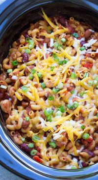 Slow Cooker Vegetarian Chili Mac