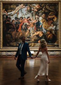 Eclectic Elegance Photo. Destination and Travel Wedding and Elopement Photographer. Couple Photos. Ringling Museum of Art Engagement Session Pictures. High End Photography. Based in Orlando, Florida. Paintings. Fun Engagement Museum Ideas.