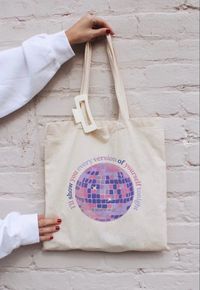 I  ll Show You Every Version of Yourself Tonight   Taylor Swift Mirrorball White Cotton Tote Eco Bag  Canvas Tote Bags  Tote Bag Design  Tote Bag Idea Easy 30 day return policy