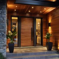 Modern front door creates a good impression