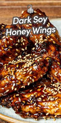 These Dark Soy Honey Wings are savory, sweet and deliciously sticky. The dark and robust soy sauce married with honey and ginger make this an irresistible chicken wing recipe.