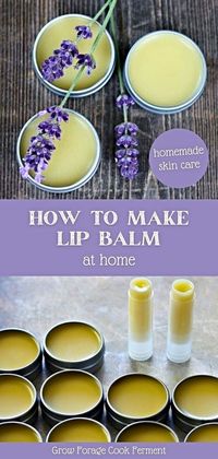 Learn How to Make Lip Balm at Home with our guide, an essential for homemade skin care enthusiasts. This vanilla lavender lip balm recipe is simple and satisfying to create, using real ingredients to provide natural nourishment for your lips. Perfect for those interested in DIY natural beauty. Explore more herbal remedies recipes and natural remedies at growforagecookferment.com.