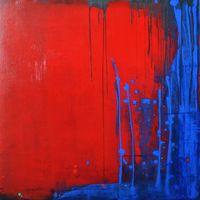 Original Art Acrylic Painting, measuring: 71.12W x 71.12H x 5.08D cm, by: Ana Elisa Benavent (Mexico). Styles: Abstract Expressionism. Subject: Abstract. Keywords: Cobalt Blue, Irreversible, Color Fields, No Turning Back, Red, Benavent. This Acrylic Painting is one of a kind and once sold will no longer be available to purchase. Buy art at Saatchi Art.