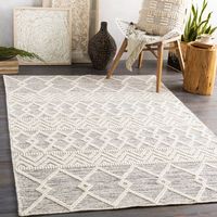 Clancy Oriental Handwoven Cream/Gray Area Rug | AllModern