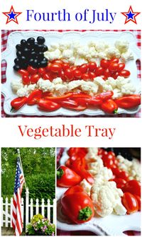 Blue Ribbon Kitchen: Patriotic Vegetable Flag. A fun Fourth of July veggie tray. Great snack for a crowd this summer!!