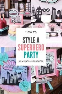 Amazing Superhero party ideas for girls!It's a Girl Superhero Birthday Party...  Do you have a girl who LOVES superheroes?  Celebrate her birthday superhero style.   Today I'm sharing my daughter's 9th girly superhero birthday party!! Looking for Superhero Party dessert ideas?  Be sure to also check out this Spiderman Party, super hero party, and these ideas for a superhero party.