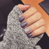 Purple matte nails