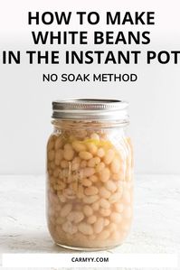 Here's how to use your Instant Pot to make white navy beans – a simple and quick method for cooking dried navy beans beans in a pressure cooker in around an hour! No soaking required. | Instant Pot Beans | INSTANT POT WHITE BEANS