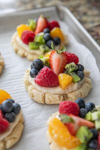 finished fruit pizza cookies