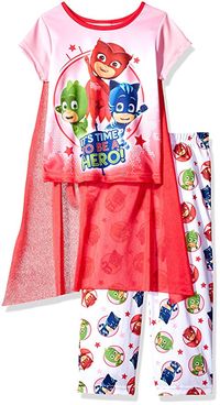 Dream the night away with this PJ Masks pajama set complete with superhero cape The fun graphics and bright colors are sure to be a new bedtime favorite Perfect for sleeping and lounging