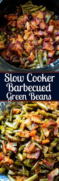 Slow Cooker Barbecued Green Beans