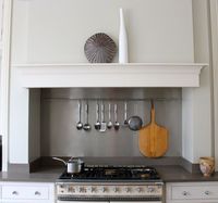 another oven in a chimney - like the look of the mantle though as well as the rest of the kitchen