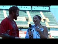 Reporter Gets Drenched in Powerade Meant for Texas Rangers Josh Hamilton - YouTube