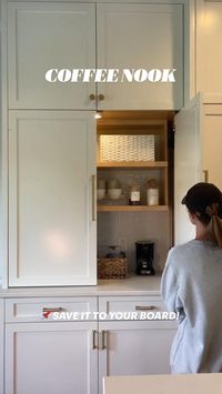 Coffee Nook | Angela Lanter | Coffee Station Organization | Kitchen Ideas | Modern Coffee Bar