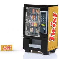 A candy vending machine is the perfect addition to your LEGO city displays. Perfect size for your minifigures. Includes instructions and 35 new authentic LEGO bricks for building the vending machine. Includes a custom printed Twist candy LEGO tile. Dimensions: 2.125" high x 1.5" wide x 1.125" deep All B3 kits are made of new-condition LEGO bricks. This model comes disassembled and includes complete printed building instructions. Due to part availability, production may be discontinued at any tim