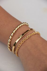 Sage Accessories | Gold Twisted Cuff Bracelet