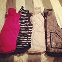 This is for you @reneers12 haha. My ever growing puffer vest collection. Not including a black north face one I also own. #canneverhavetoomanyvests #jcrewaddict #jcrew #jcrewfactory #jcrewstyle #instastyle