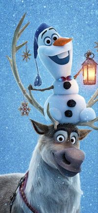 Olaf and Sven in Olaf’s Frozen Adventure