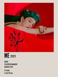 minimal aesthetic polaroid album poster for the solo single album me by jisoo from blackpink