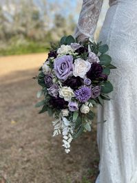 Cascade Plum and Lavender Bouquet, Purple Wedding Bouquet, Plum Wedding, Wedding Flowers, Lavender and Plum Wedding Bouquets - Etsy