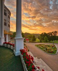 Viewing the Sunrise from the Porch of the Grand Hotel on Mackinac Island