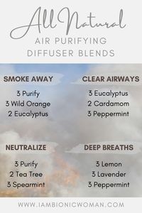 Diffuser blends with essential oils. If you live on the west coast you will appreciater these recipes. Grab your essential oils and try some of these blends. Helpful for respiratory support | air freshener | reduce smoke smell | clear airways | fresh scent for the home | diffuser recipes | recipes with essential oils | essential oil blends | essential oil beginners | how to diffuse essential oils | diffuse essential oils in the home | toxin free scents | toxin free air freshener | room spray