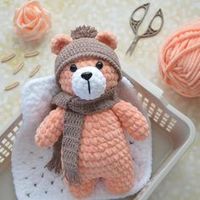 Crochet toy plush bear amigurumi