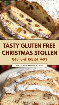 Indulge in the delicious flavors of a gluten-free Christmas stollen this holiday season. This traditional German treat is bursting with sweet marzipan, juicy raisins, and a hint of warming spices. Perfect for satisfying your festive cravings without compromising on taste or texture. Treat yourself and your loved ones to a slice of this rich and moist stollen, complete with a dusting of powdered sugar.