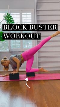 Does this workout look easy or hard? Are you on team #evilyogablock or no?😅 Today’s class in my Love To Move February Challenge is called BLOCK BUSTER! Here are just a few of the exercises in this mat Pilates class using a yoga block! I give options for all levels so no matter where you are starting from, I got you!🙌🏻 I absolutely love using the yoga block like this for Mat Pilates workouts! It really intensifies everything!🔥 Tips: 1. Audible exhale 2. Don’t focus on how many you do, bu