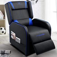 VITESSE VIT Gaming Recliner Chair Racing Style Single PU Leather Sofa Modern Living Room Recliners Ergonomic Comfortable Home Theater Seating, Blue. #ad