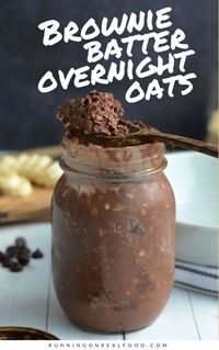 Brownie Batter Overnight Protein Oats | Vegan, Gluten-Free