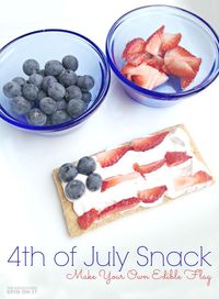 Edible Flag Recipe and Patriotic Crafts for Kids for Memorial Day, 4th of July & Veterans Day with Kids